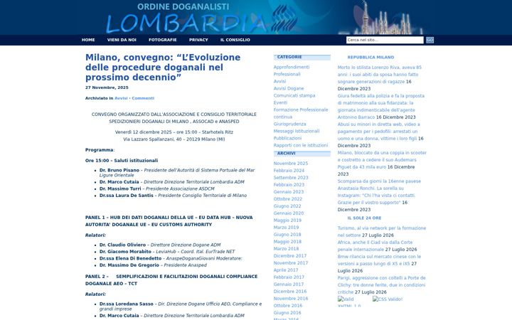 Screenshot of albodoganalistimilano.it