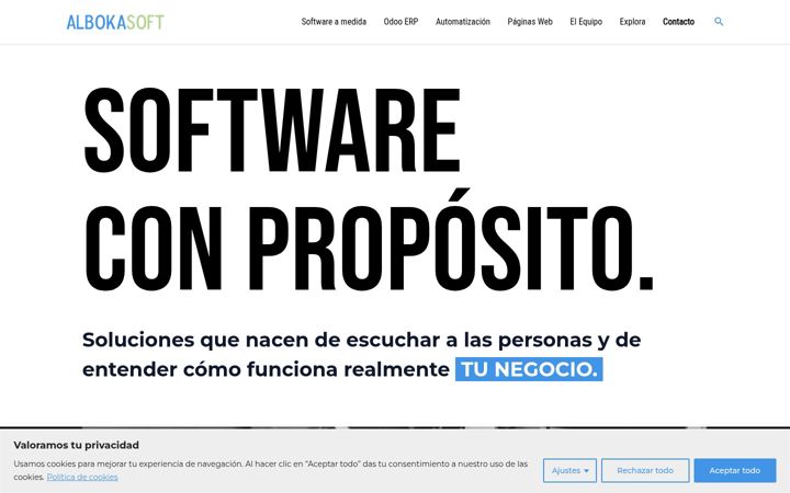 Screenshot of albokasoft.com