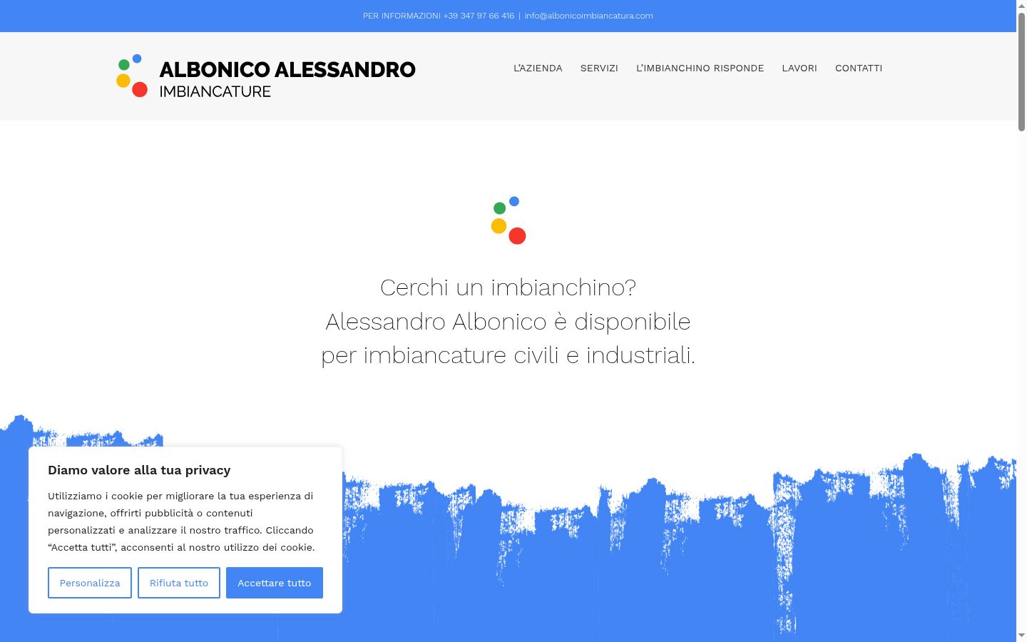 Captura de ecrã do banner de consentimento apresentado antes de qualquer interação
