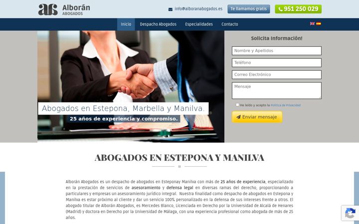 Screenshot of alboranabogados.es
