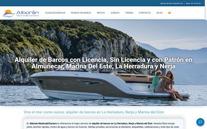 Screenshot of alborancharters.es