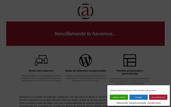 Screenshot of alboranet.com