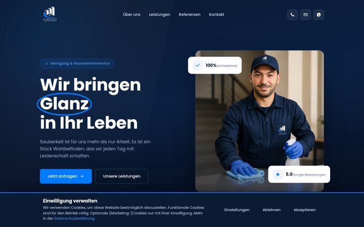 Posnetek zaslona albotros-reinigung.de