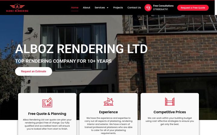 Screenshot of albozrendering.co.uk