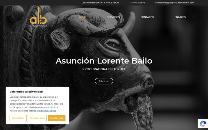 Screenshot ta' albprocuradorteruel.com