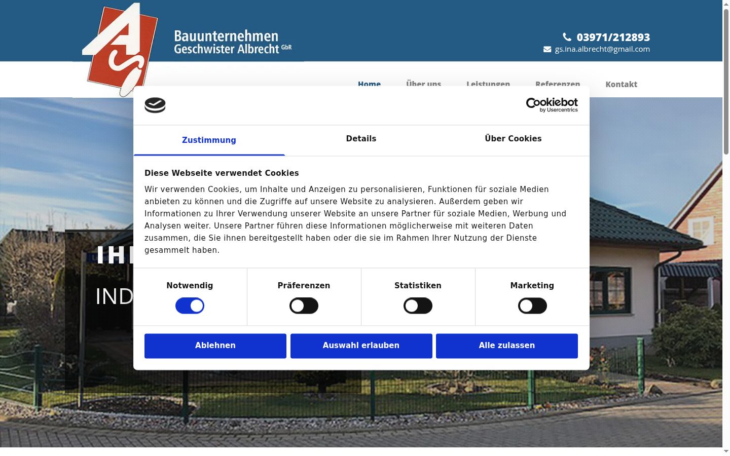 Capture d'écran de la bannière de consentement affichée avant toute interaction