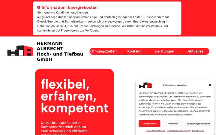 Screenshot of albrecht-bayern.de