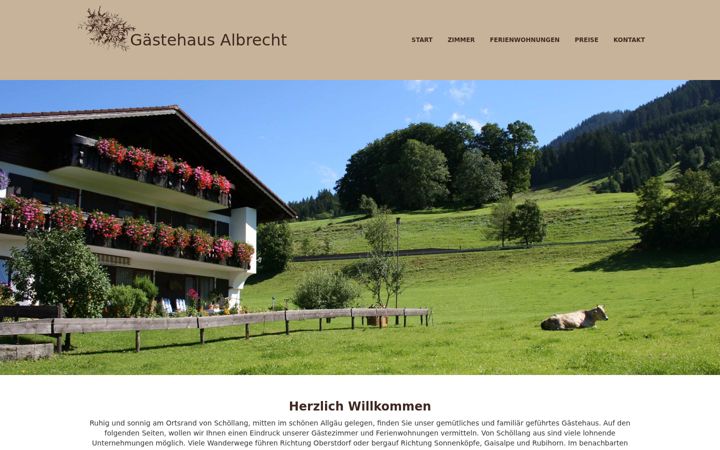 Screenshot of albrecht-gaestehaus.de