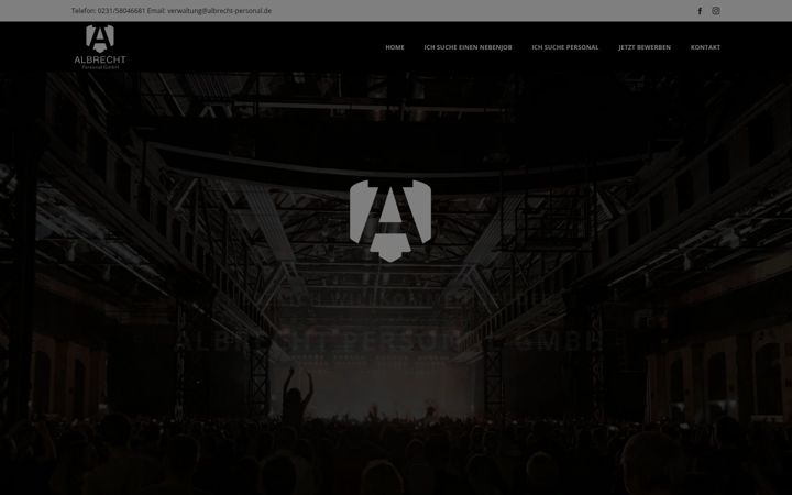 Screenshot of albrecht-personal.de