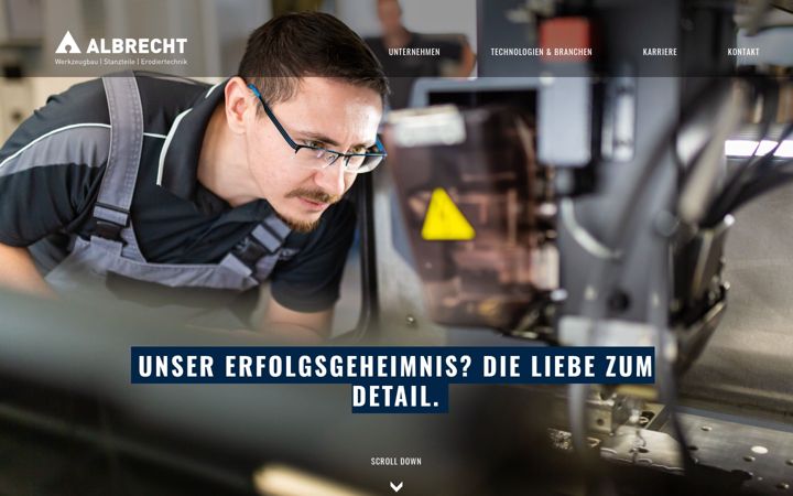 Ekrano kopija albrecht-werkzeugbau.de