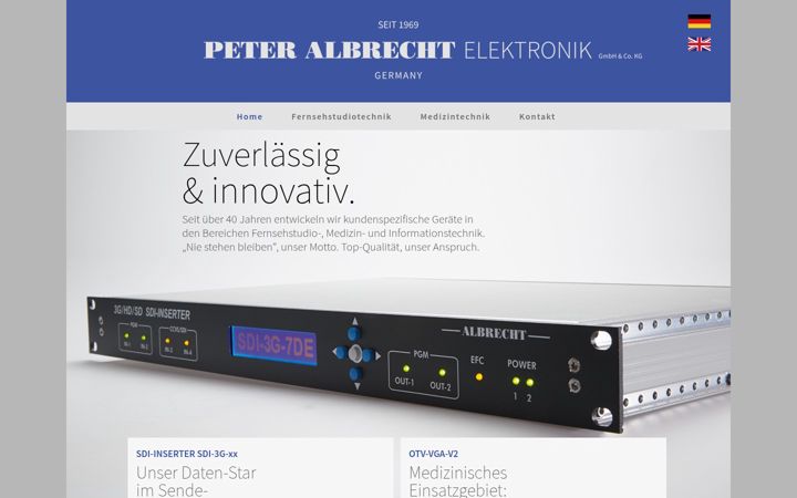 Screenshot of albrechtelektronik.com