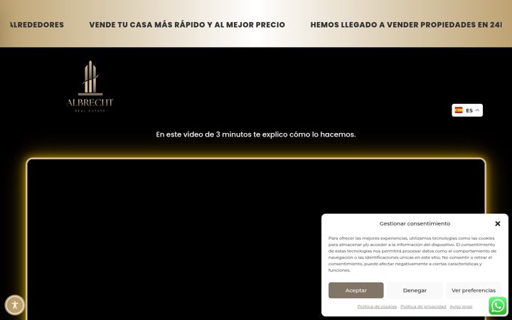 Screenshot of albrechtrealestatevendedores.com