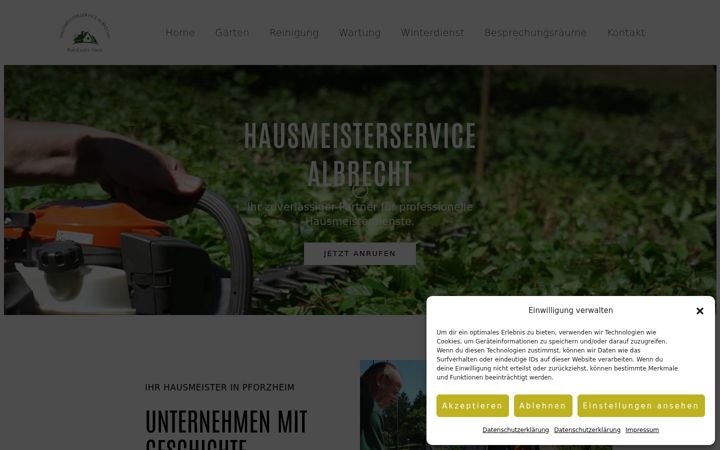 Screenshot of albrechts.gmbh