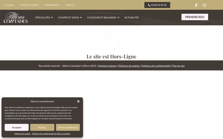 Screenshot of albrescontadescoiffure.fr