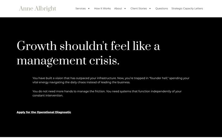 Screenshot of albrightadministration.com