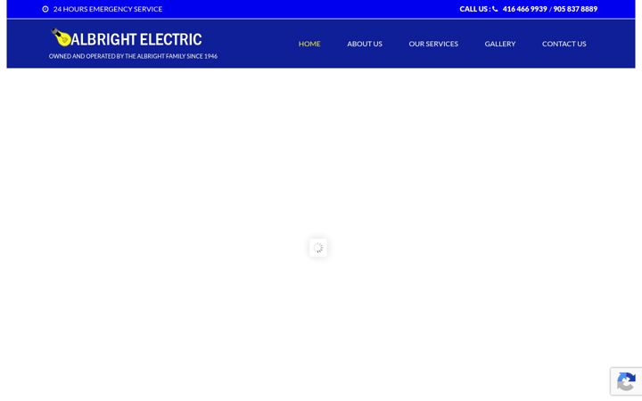 Screenshot of albrightelectric.ca