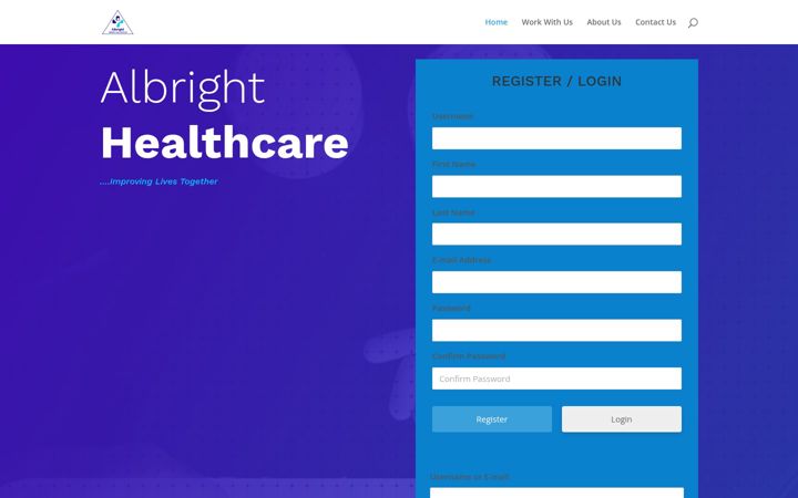 Screenshot von albrighthealthcare.com