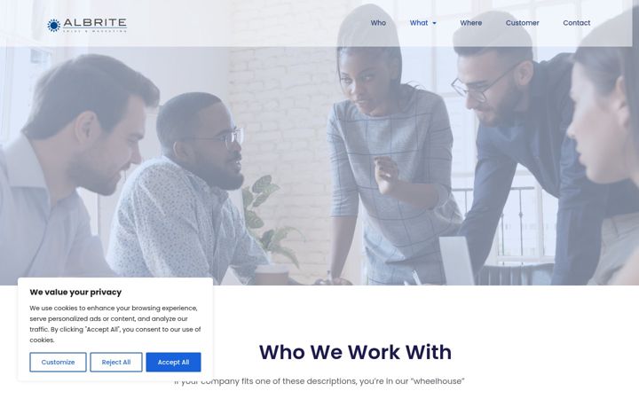 Screenshot of albritesales.com