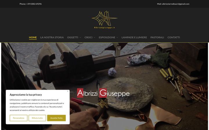 Screenshot of albrizzigiuseppe.it