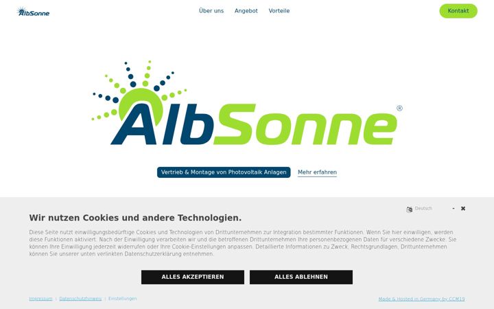 Screenshot of albsonne.de