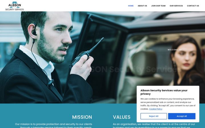 Screenshot of albsonservicesltd.co.uk