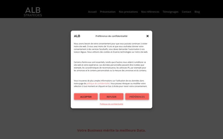 Screenshot of albstrategies.fr