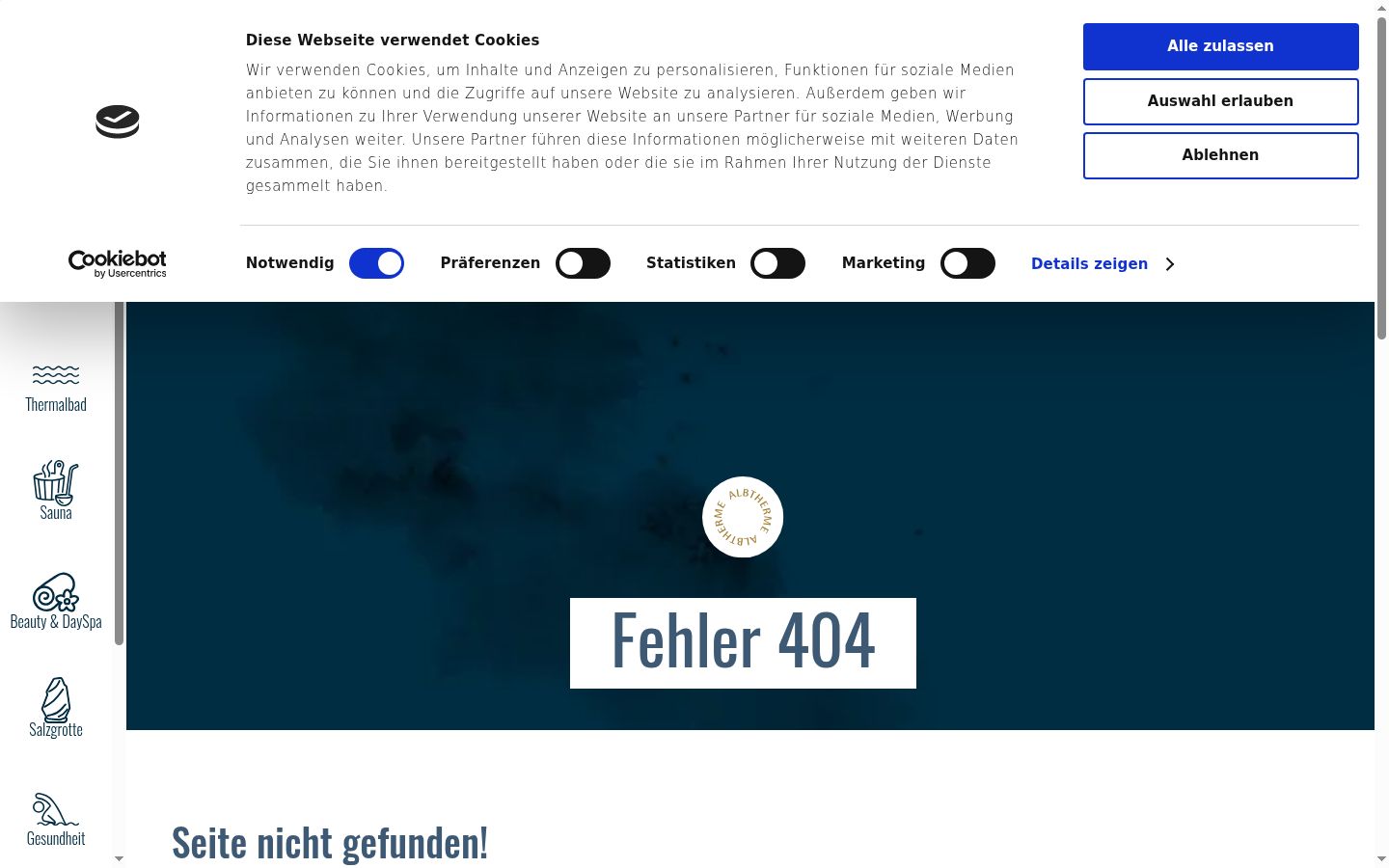 Screenshot des Einwilligungsbanners vor jeglicher Interaktion