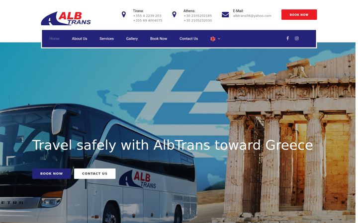 Screenshot of albtrans.com.al