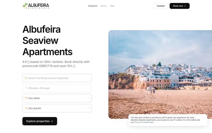 Screenshot of albufeira.apartments