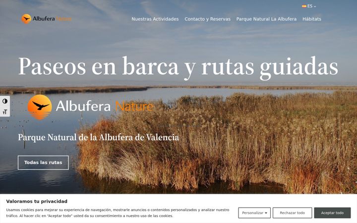 Screenshot of albuferanature.com