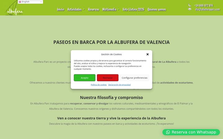 Screenshot of albuferaparc.com