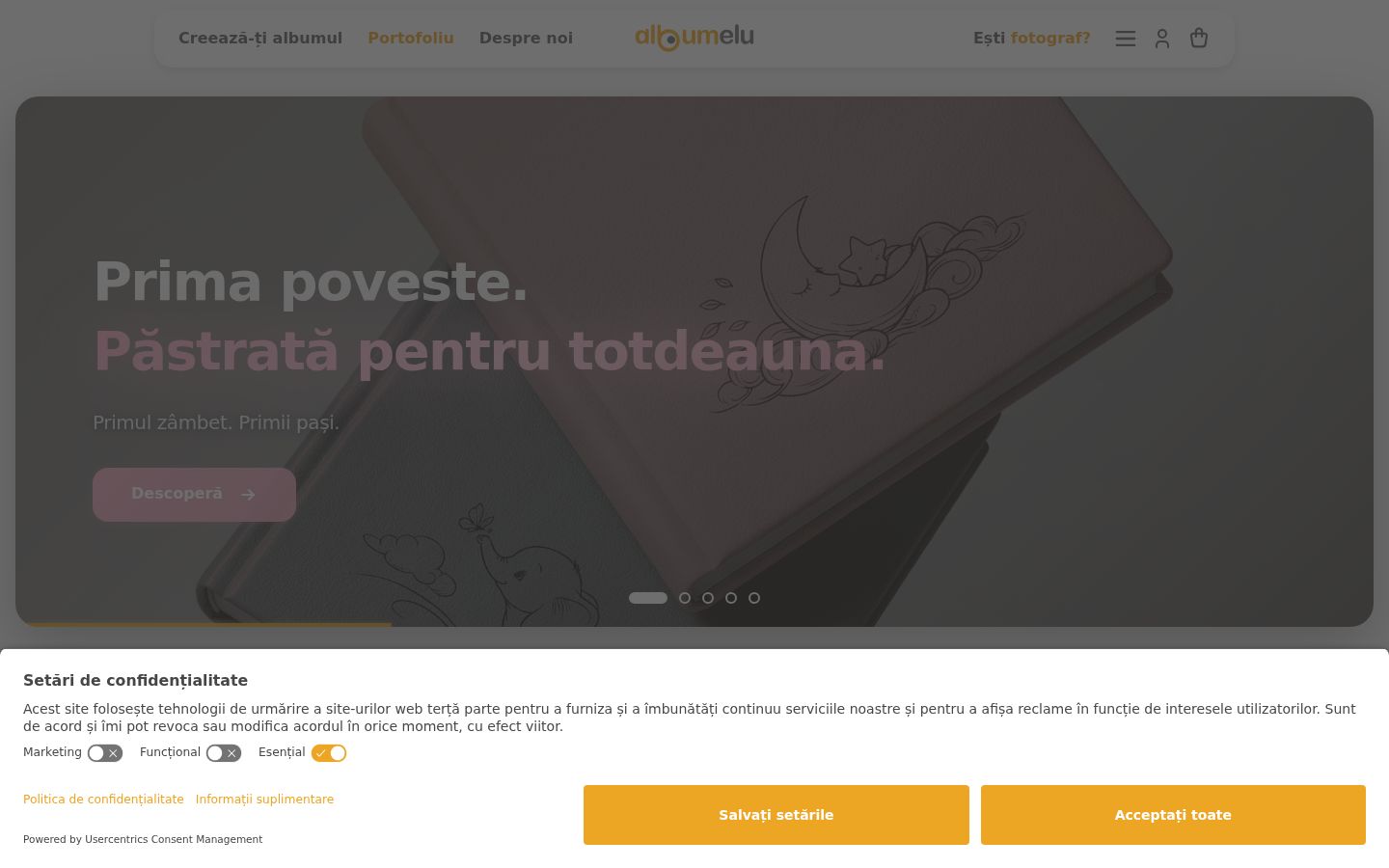 Screenshot του banner συγκατάθεσης που εμφανίστηκε πριν από οποιαδήποτε αλληλεπίδραση