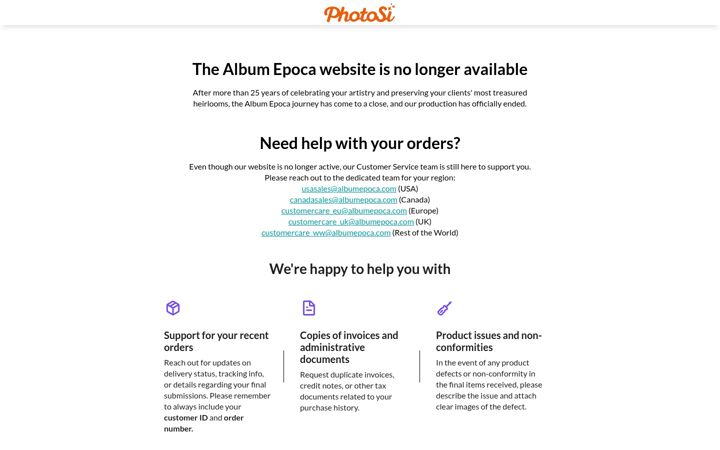 Screenshot of albumepoca.com