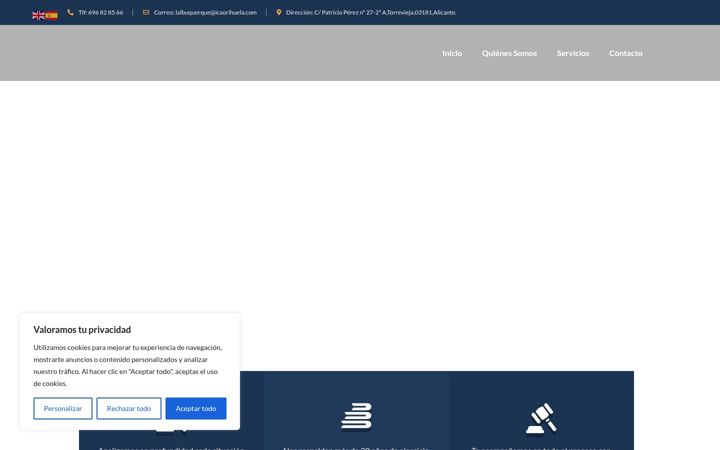 Screenshot di albuquerqueabogadostorrevieja.com