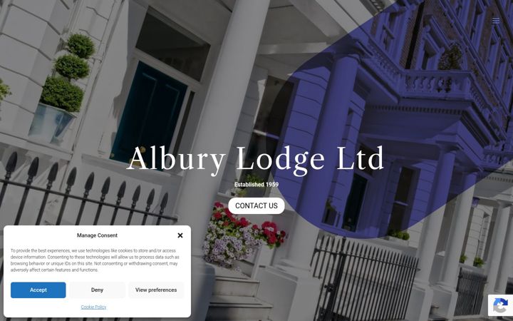 Screenshot of alburylodge.co.uk
