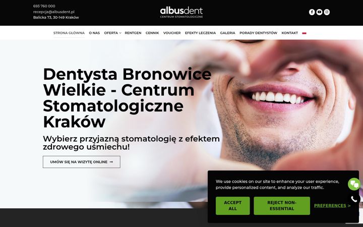 Screenshot of albusdent.pl