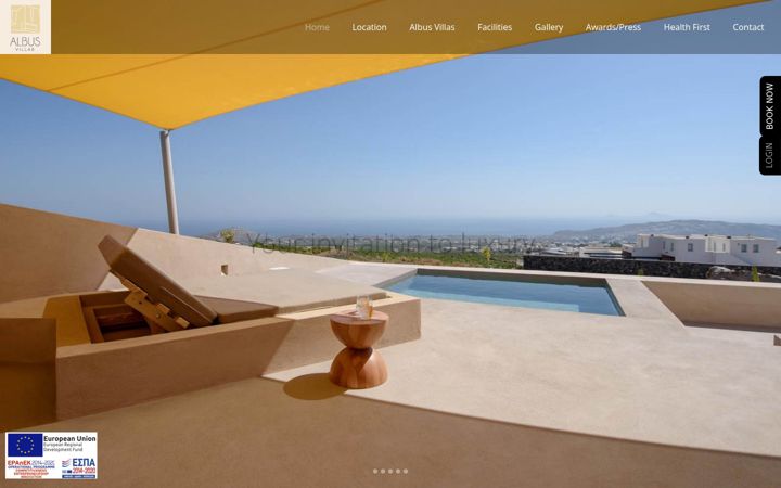 Screenshot of albussantorini.com