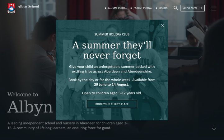 Screenshot of albynschool.org