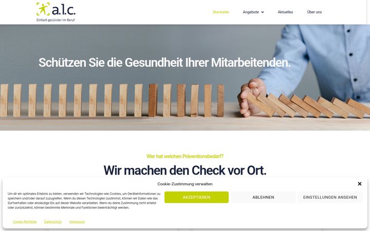 Screenshot di alc-gmbh.de