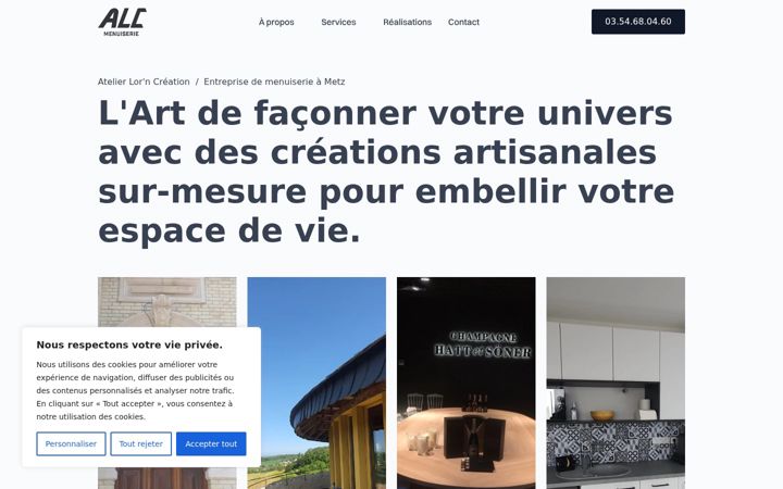 Ekrano kopija alc-menuiserie.fr