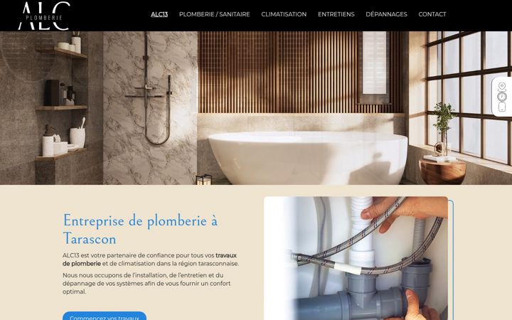 Screenshot of alc13-plomberie-tarscon.fr