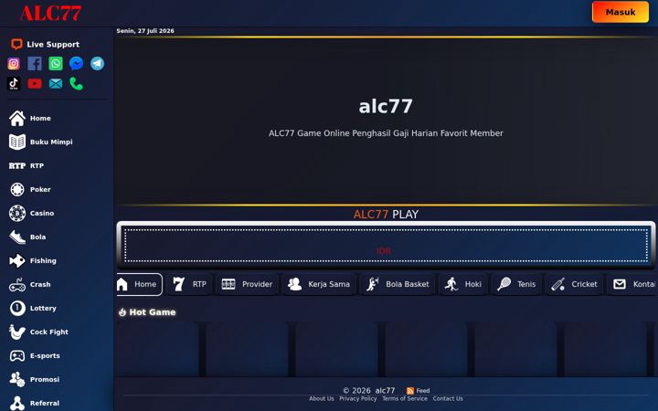 Screenshot di alc77.com
