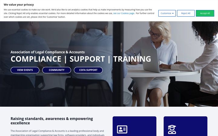 Screenshot of alca.org.uk