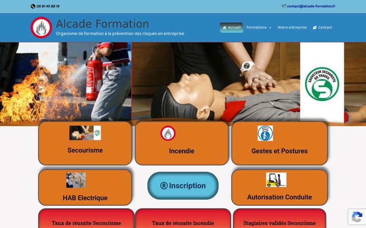 Screenshot di alcade-formation.fr