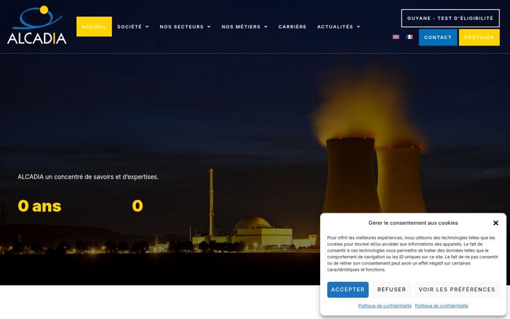 Screenshot di alcadia.fr