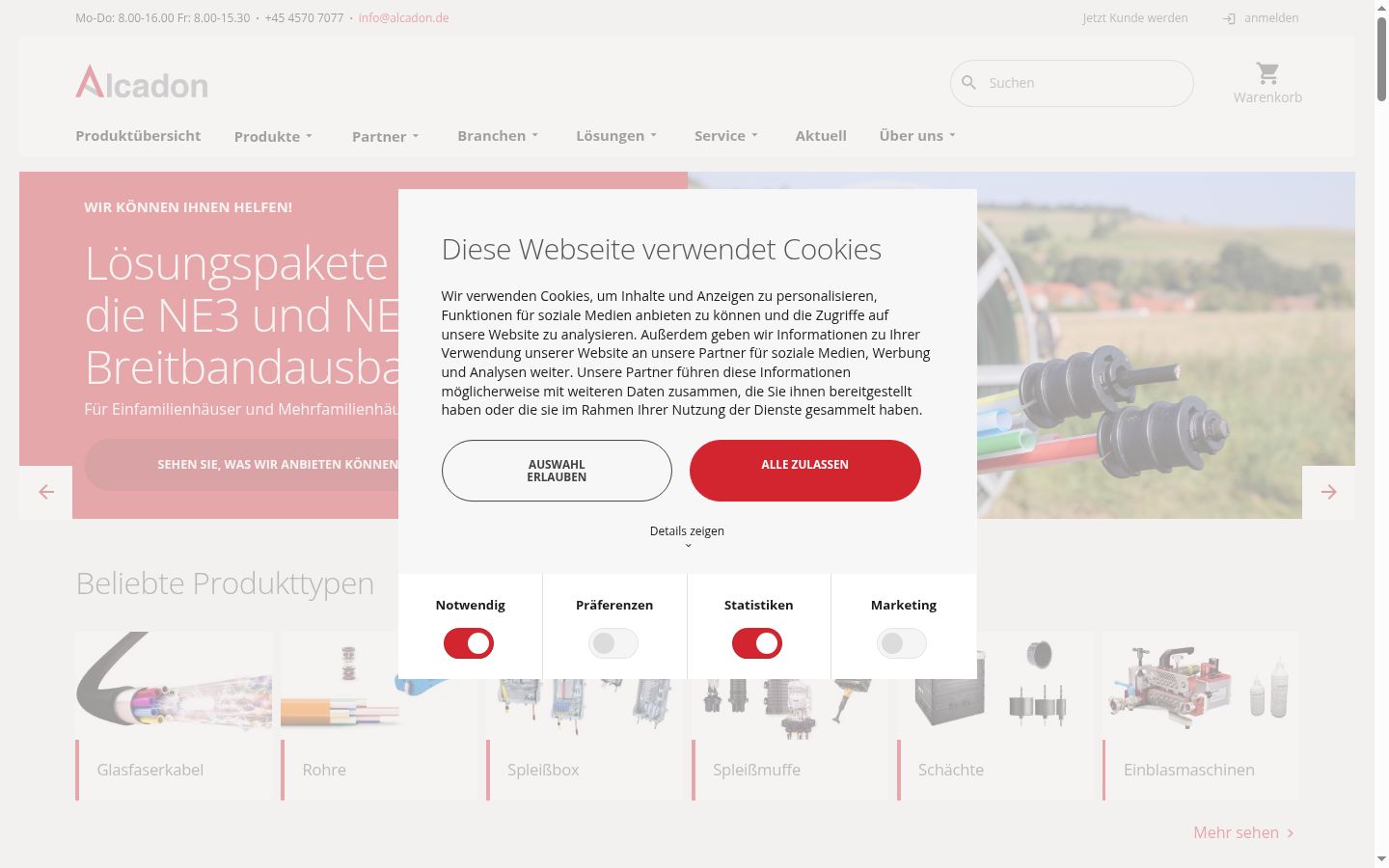 Screenshot tal-banner tal-kunsens muri qabel kwalunkwe interazzjoni