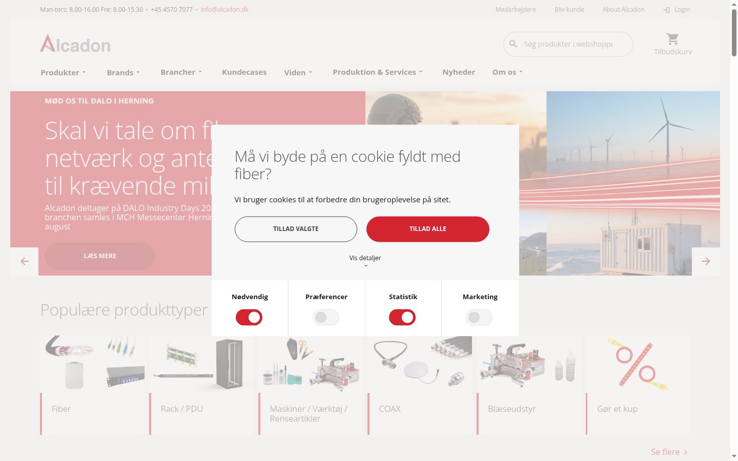 Screenshot of the consent banner shown before any interaction