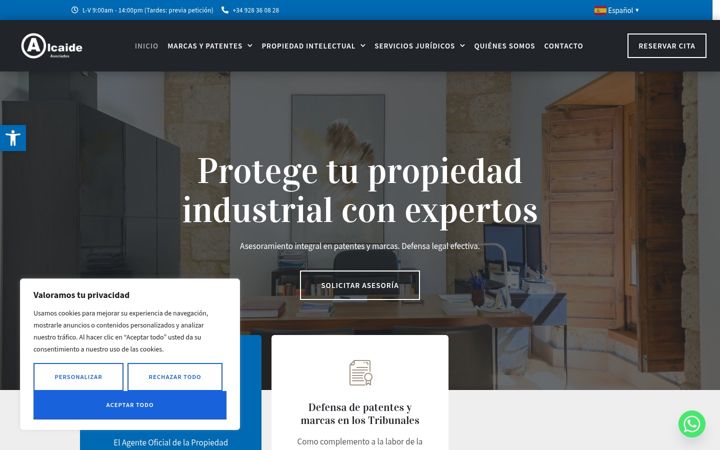 Screenshot of alcaideasociados.com