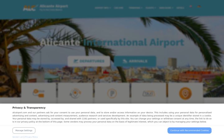 Screenshot di alcairport.com