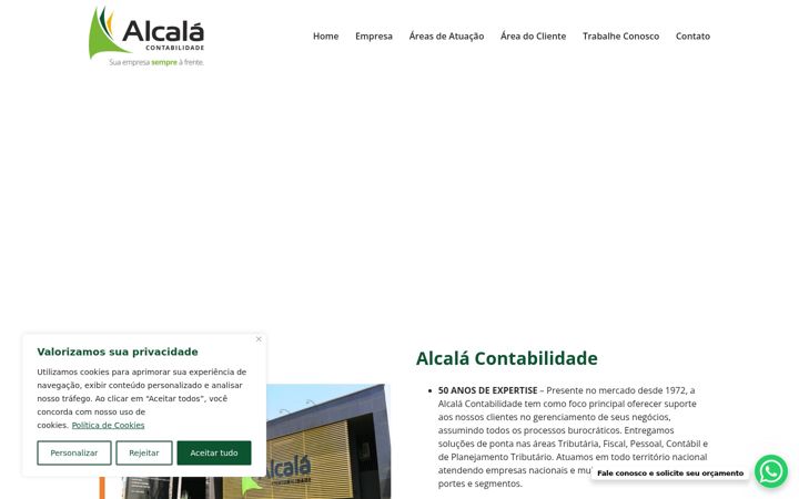 Screenshot of alcalacontabilidade.com.br